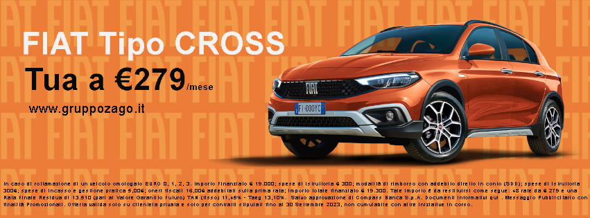 Promozione FIAT TIPO CROSS con rata da 200 euro